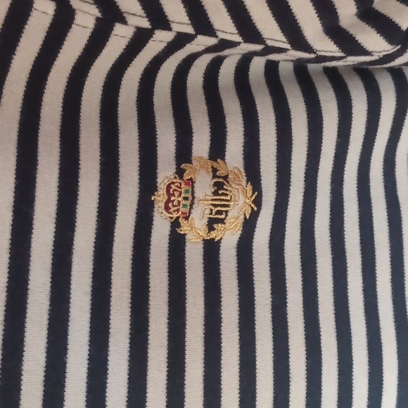 Lauren Ralph Lauren Striped Turtleneck, Embroidered Crest Size P/P Vintage - Picture 5 of 11
